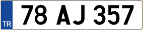 Trailer License Plate